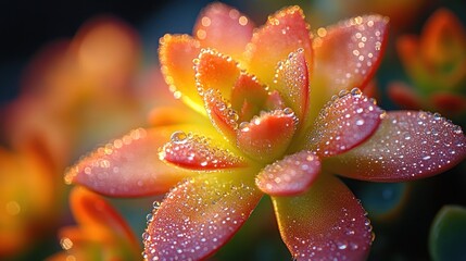 Dew-Kissed Succulent: A Macro Photography Masterpiece