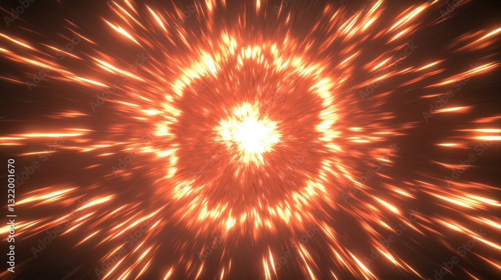 Aufkleber dynamic explosion of energy radiates outward, creating a stunning spectacle reminiscent of a superno
