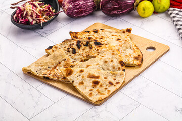 Indian stuffed potato bread Paratha