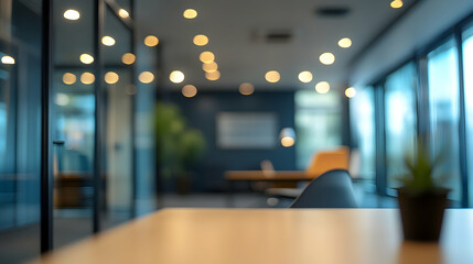 Blurred modern office space with a professional ambiance for virtual backgrounds