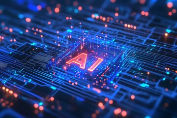 Obraz premium Advanced Interactive AI Interface for Data Analysis and Innovation