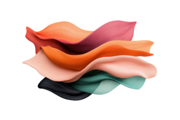 Flowing abstract shapes in warm colors create dynamic visual effect, evoking sense of movement and creativity. soft textures and gradients enhance artistic appeal