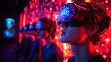 Immersive Virtual Reality Experience: A futuristic journey into digital realms.
