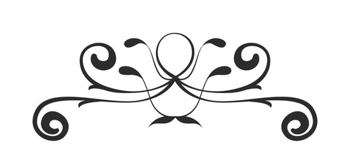 Elegant ornamental flourish. Vector illustration