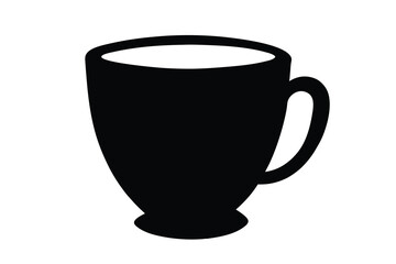 Coffee cup silhouette vector, Drink icon