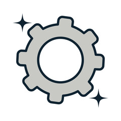 Gear icon vector image with white background