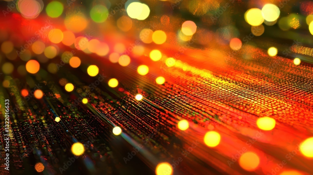 Poster Abstract Colorful Lights Creating a Dynamic and Sparkling Background