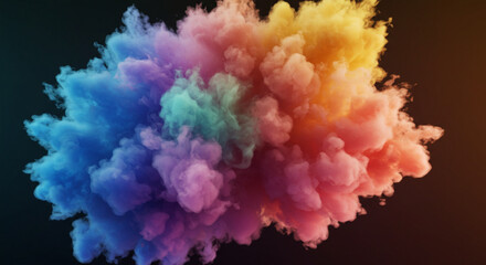 Abstract modern clouds of color smoke, colorful texture background. Colored fluid powder explosion, vape smoke liquid. abstract clouds design for banner, web, landing page, cover. 3D illustration