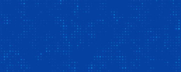 Blue Tech Finance Fintech Background Abstract Pixel Pattern. Abstract Business Tech Science Vector Backdrop.
