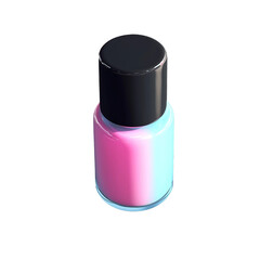 Obraz premium Pink & Blue Nail Polish Bottle for Studio Shot.