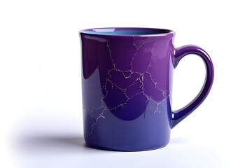 Purple Cracked Glaze Mug - Unique Design Coffee Cup