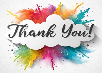 Obraz premium Colorful Abstract Thank You Design