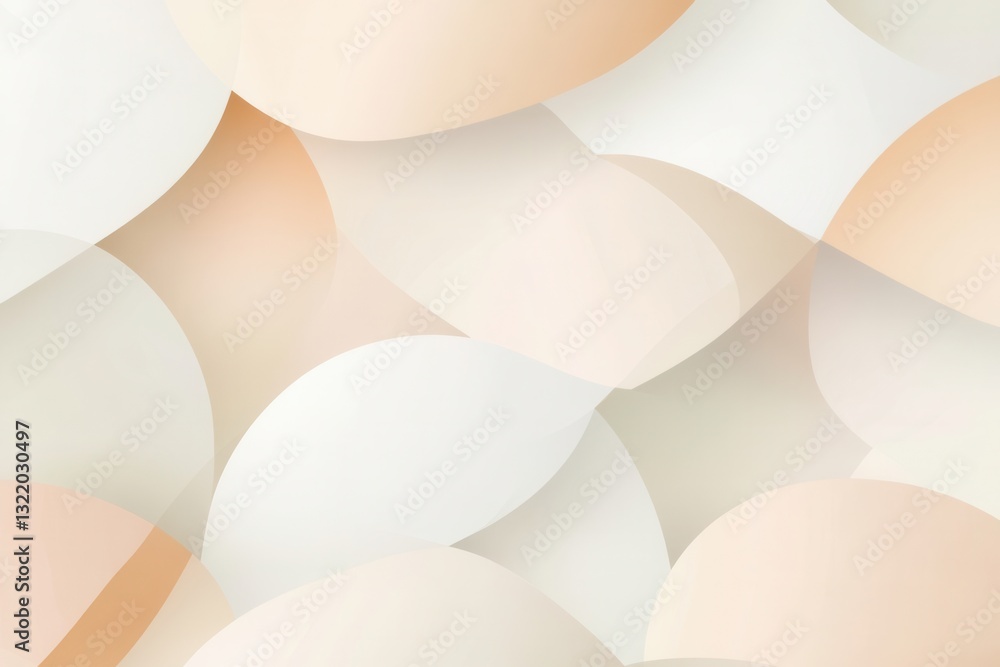 Poster Modern minimalist background featuring soft geometric shapes in pastel tones with smooth gradients and subtle shadows for creative use