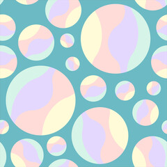 Vector - balls and balloons one rapport seamless pattern.