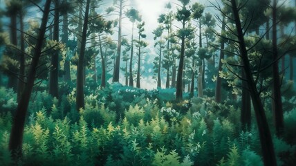 Obraz premium forest in the morning