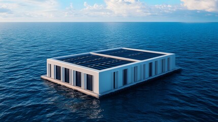 Futuristic Floating Ocean Thermal Energy Conversion Platform with Solar Panels