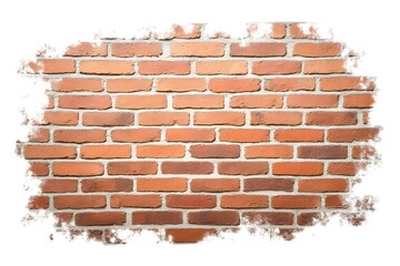 Rustic Brick Wall Background with White Border