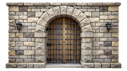 Stone Archway with Wooden Gate
