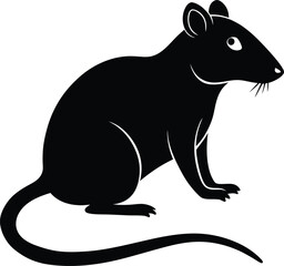 Rat Silhouette Vector Design, Rat Icon, Mouse Vector
