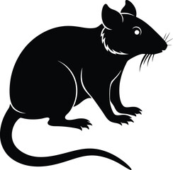 Rat Silhouette Vector Design, Rat Icon, Mouse Vector