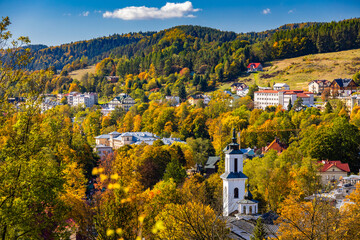 Jesienny widok na Krynicę-Zdrój. © Jacek