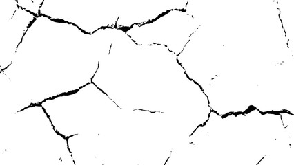 Cracks transparent background. Cracked white background wall crack texture distressed cracked surface grunge wall cracked pattern on white and transparent background.	