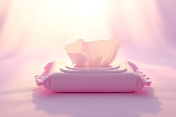 Soft Pink Wet Wipes in a Pack Ready to Use