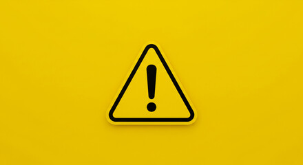 A Bold Yellow Warning Triangle Demands Attention, Its Stark Black Exclamation Point A Silent Scream Against A Vibrant Background