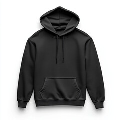 Minimalistic Black Hoodie Mockup for Casual and Sporty Fashion