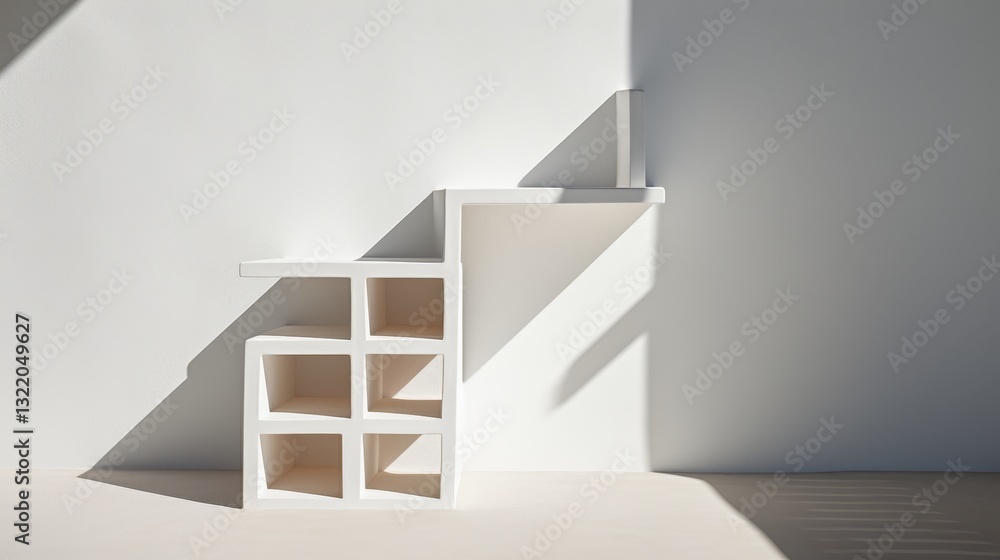 Poster minimalist modern architecture a clean line and simple shape design with light and shadow effects