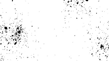 Black spots of paint and dust on a white background. dust overlay texture, noise particles, and grunge isolate on transparent white background.