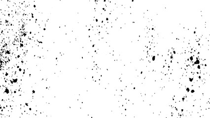 Black spots of paint and dust on a white background. dust overlay texture, noise particles, and grunge isolate on transparent white background.