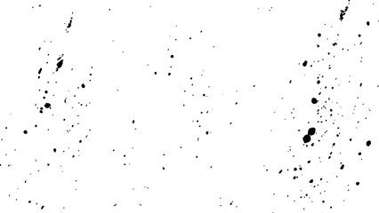 Black spots of paint and dust on a white background. dust overlay texture, noise particles, and grunge isolate on transparent white background.