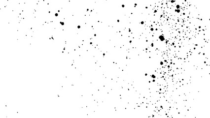 Black spots of paint and dust on a white background. dust overlay texture, noise particles, and grunge isolate on transparent white background.