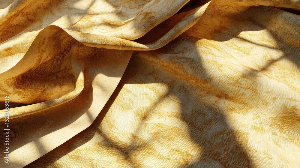 Poster wrinkled parchment with natural shadows and highlights, creating a unique textured effect.