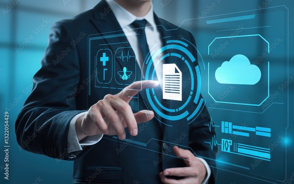 Poster cloud computing and digital transformation in business
