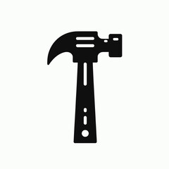 Hammer Head silhouette in black on a white background