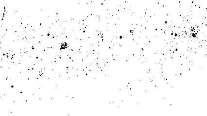 Black spots of paint and dust on a white background. dust overlay texture, noise particles, and grunge isolate on transparent white background.