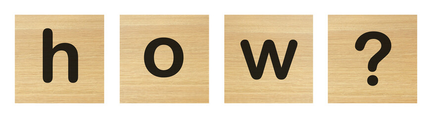 How word with wood blocks on white