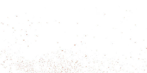 Luxury gold sparkle confetti glitter and zigzag ribbon falling down on transparent background. Vector illustration.	