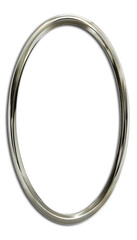 Exquisite Silver Oval Mirror Frame: Elegant and Contemporary Touch for Home Decor and Interior Design Transparent PNG Format Image File