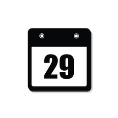 29 calender icon with white background