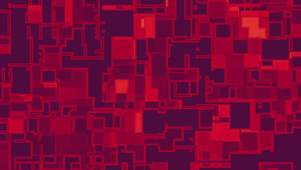 Abstract Red Geometric Pattern: Digital Art