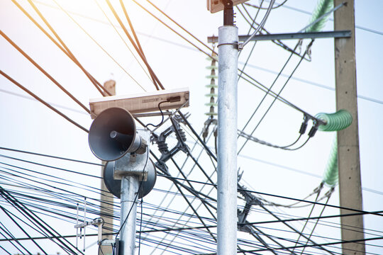 Solar powered public address speaker