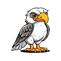 Fototapeta premium eagle cartoon waving