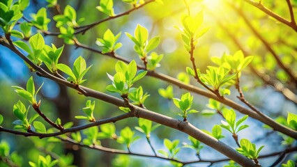 Spring Branch with New Leaves