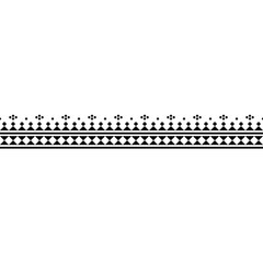 A Stripes horizontal seamless pattern with intricate tribal-inspired geometric designs in black and white. Great for branding, packaging, and home decor. Eps10