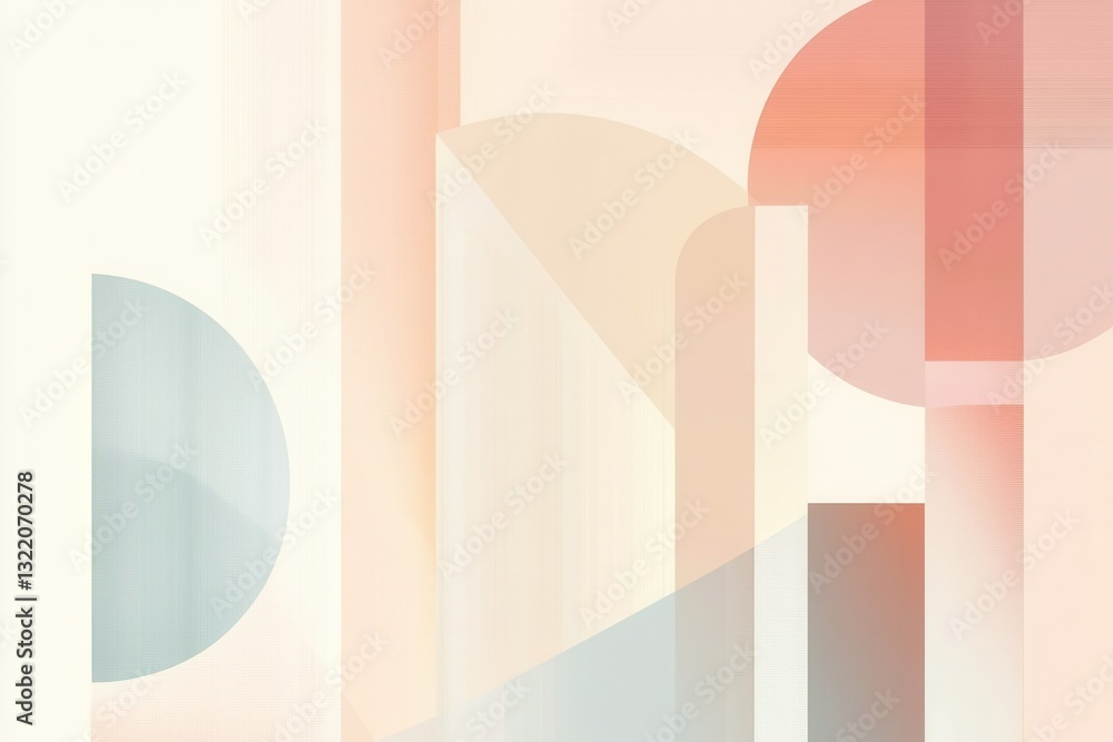 Poster modern minimalist design featuring soft geometric shapes and pastel tones for creative inspiration i