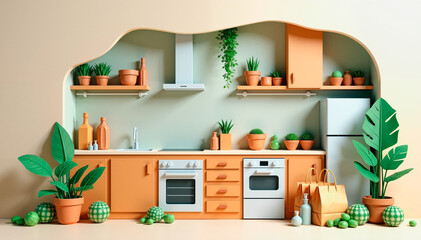 Modern Minimalist Kitchen Interior