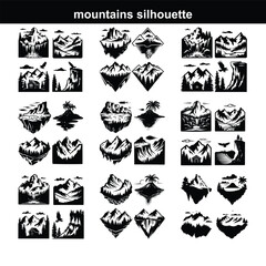 Mountain Icons - Acme Serie mountain icons set Mountain Ranges, Hills and Water Ways Icons mountain icons set